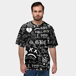 Футболка оверсайз мужская LIL PEEP LOGOBOMBING, цвет: 3D-принт — фото 2
