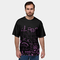 Футболка оверсайз мужская LIL PEEP, цвет: 3D-принт — фото 2