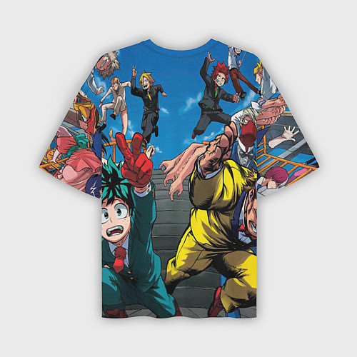 Мужская футболка оверсайз My Hero Academia все герои / 3D-принт – фото 2