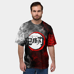 Футболка оверсайз мужская KIMETSU NO YAIBA, цвет: 3D-принт — фото 2