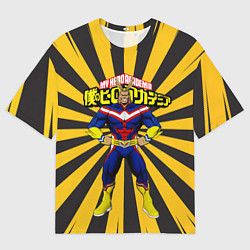 Мужская футболка оверсайз MY HERO ACADEMIA желтые полосы