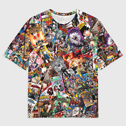 Мужская футболка оверсайз Academia stikerbombing