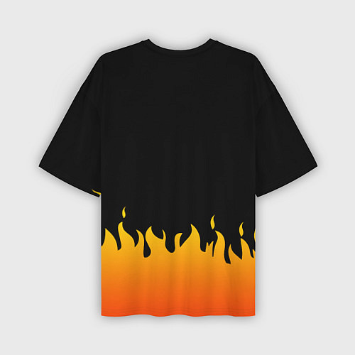 Мужская футболка оверсайз MY HERO ACADEMIA яркое пламя / 3D-принт – фото 2