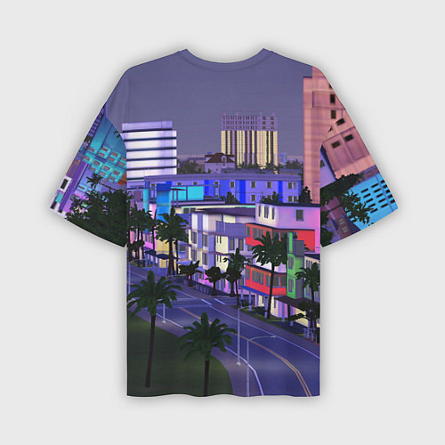 Мужская футболка оверсайз Grand Theft Auto Vice City / 3D-принт – фото 2