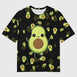 Мужская футболка оверсайз Авокадо