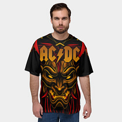 Футболка оверсайз мужская ACDC, цвет: 3D-принт — фото 2