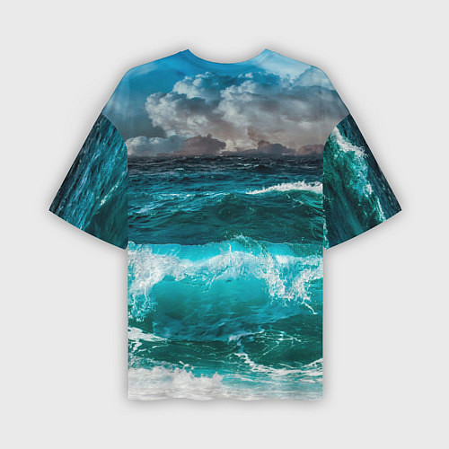 Мужская футболка оверсайз Морской Кошак / 3D-принт – фото 2