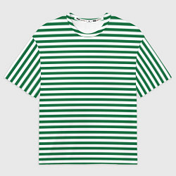 Футболка оверсайз мужская Тельняшка пограничных войск, цвет: 3D-принт