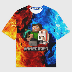 Футболка оверсайз мужская MINECRAFT, цвет: 3D-принт