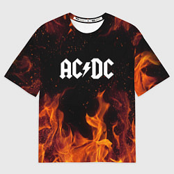 Футболка оверсайз мужская AC DC, цвет: 3D-принт