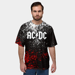 Футболка оверсайз мужская AC DC, цвет: 3D-принт — фото 2