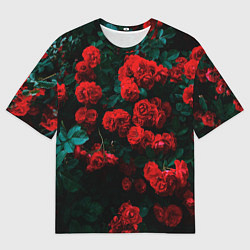 Футболка оверсайз мужская Розы, цвет: 3D-принт