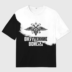 Футболка оверсайз мужская Внутренние Войска, цвет: 3D-принт