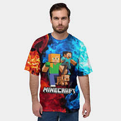Футболка оверсайз мужская Minecraft Майнкрафт, цвет: 3D-принт — фото 2