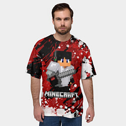Футболка оверсайз мужская Minecraft Майнкрафт, цвет: 3D-принт — фото 2
