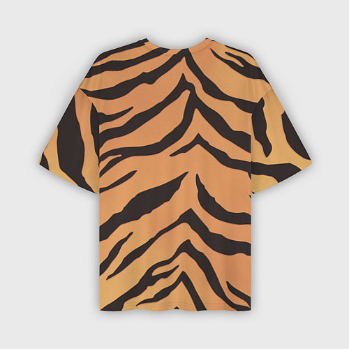 Мужская футболка оверсайз Тигриный камуфляж / 3D-принт – фото 2