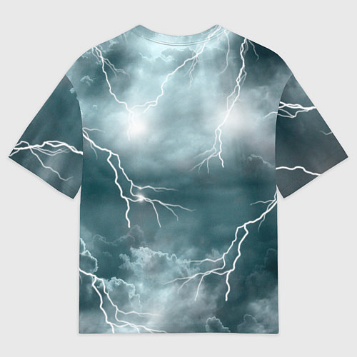 Мужская футболка оверсайз Грозовой кошак / 3D-принт – фото 2
