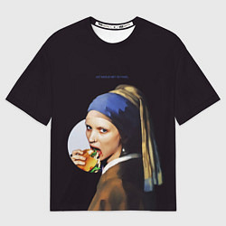 Мужская футболка оверсайз Het meisje met de parel