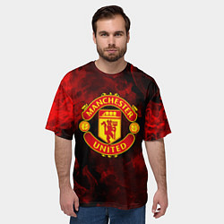 Футболка оверсайз мужская МАНЧЕСТЕР ЮНАЙТЕД, цвет: 3D-принт — фото 2