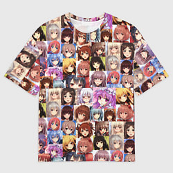 Мужская футболка оверсайз Аниме девушки