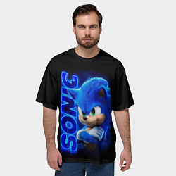 Футболка оверсайз мужская SONIC, цвет: 3D-принт — фото 2