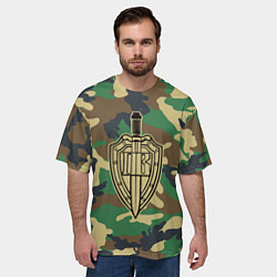 Футболка оверсайз мужская Пограничные Войска, цвет: 3D-принт — фото 2