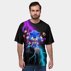 Футболка оверсайз мужская SONIC, цвет: 3D-принт — фото 2