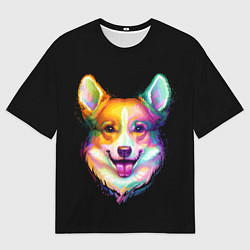 Футболка оверсайз мужская Корги, цвет: 3D-принт