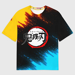 Мужская футболка оверсайз KIMETSU NO YAIBA