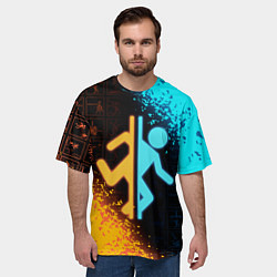 Футболка оверсайз мужская PORTAL, цвет: 3D-принт — фото 2