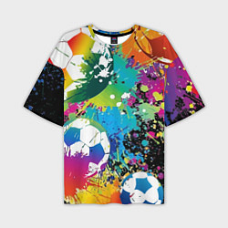 Футболка оверсайз мужская Football Paints, цвет: 3D-принт