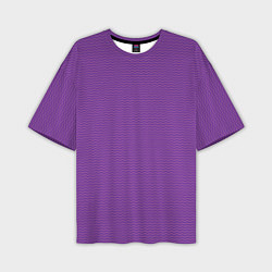 Футболка оверсайз мужская Фиолетовая волна, цвет: 3D-принт