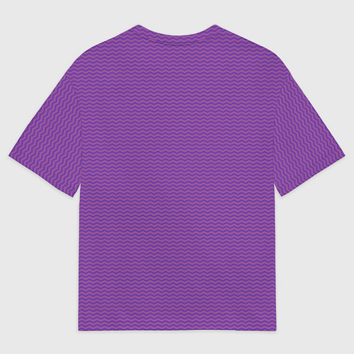 Мужская футболка оверсайз Фиолетовая волна / 3D-принт – фото 2