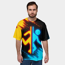 Футболка оверсайз мужская PORTAL, цвет: 3D-принт — фото 2