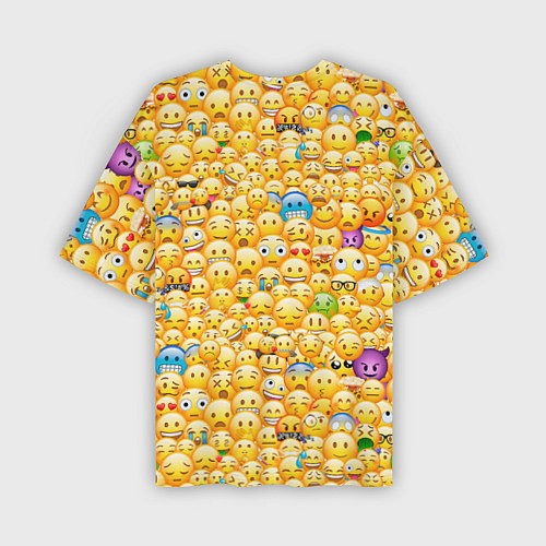 Мужская футболка оверсайз Смайлики Emoji / 3D-принт – фото 2