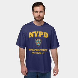 Футболка оверсайз мужская Бруклин 9-9 департамент NYPD, цвет: 3D-принт — фото 2