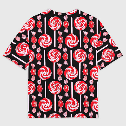 Мужская футболка оверсайз Леденцы / 3D-принт – фото 2