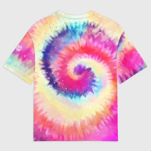 Мужская футболка оверсайз Tie Dye vortex / 3D-принт – фото 2