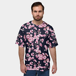 Футболка оверсайз мужская Сакура, цвет: 3D-принт — фото 2