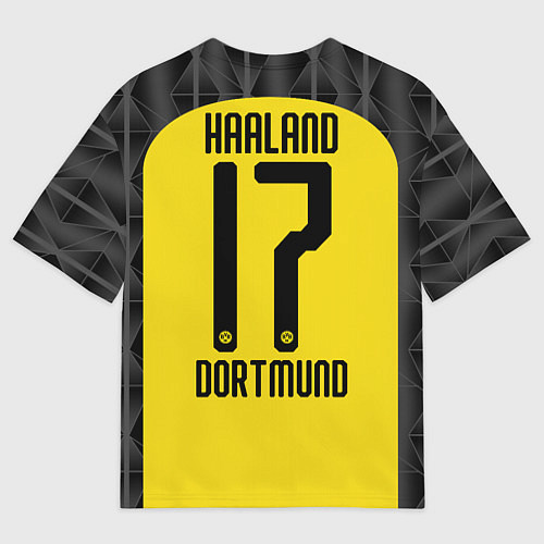 Мужская футболка оверсайз Холанд home 19-20 UEFA / 3D-принт – фото 2