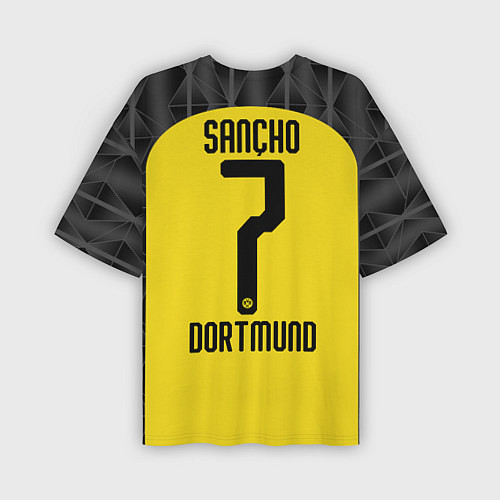 Мужская футболка оверсайз Sancho home UEFA 19-20 / 3D-принт – фото 2