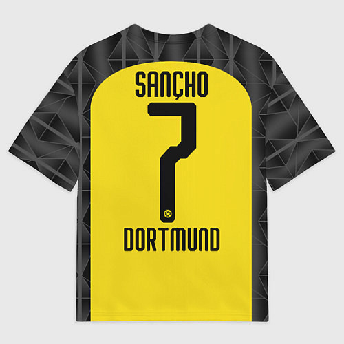 Мужская футболка оверсайз Sancho home UEFA 19-20 / 3D-принт – фото 2