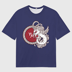 Мужская футболка оверсайз Козерог Знак Зодиака