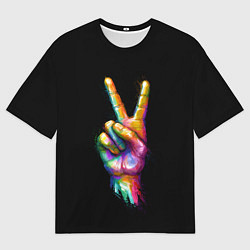 Мужская футболка оверсайз V