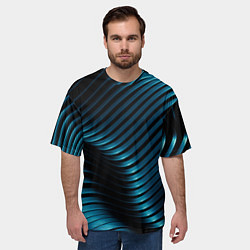 Футболка оверсайз мужская Плавность,, цвет: 3D-принт — фото 2