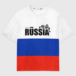 Футболка оверсайз мужская Russia, цвет: 3D-принт