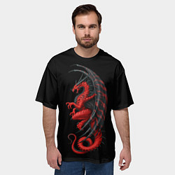 Футболка оверсайз мужская Red Dragon, цвет: 3D-принт — фото 2