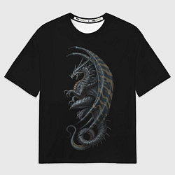 Футболка оверсайз мужская Black Dragon, цвет: 3D-принт