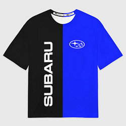Футболка оверсайз мужская SUBARU, цвет: 3D-принт