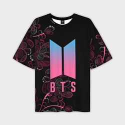 Футболка оверсайз мужская BTS, цвет: 3D-принт